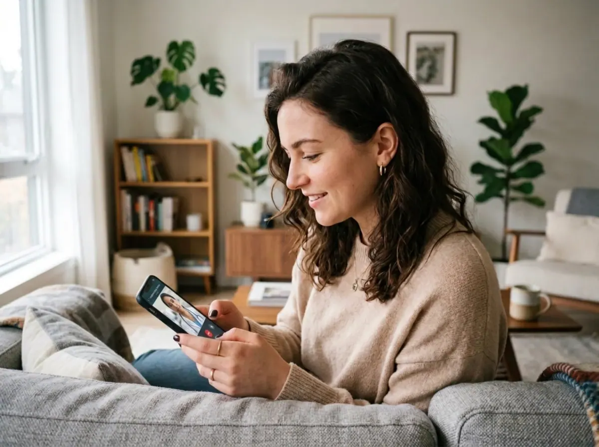 Patient joining a primary care eVisit from home